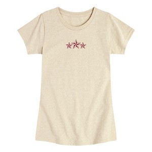 Girls' - Instant Message - Grunge Stars -Youth Girls Short Sleeve T-Shirt Fitted Short Sleeve Graphic T-Shirt - 1 of 4