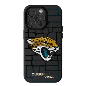 Jacksonville Jaguars Brick Wall MagSafe Compatible Cell Phone Case for iPhone 15 Pro Max - 1 of 4