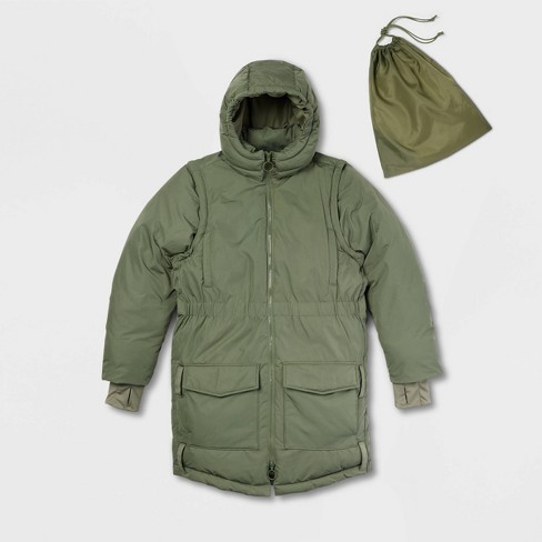 Olive green parka womens hotsell