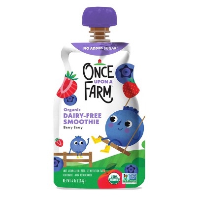 Once Upon a Farm Organic Berry Berry Kids' Dairy-Free Smoothie - 4oz Pouch