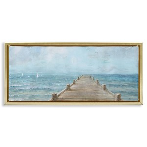 Stupell Industries Waterfront Pier Coastal Ocean View, 25" x 11" - 1 of 4