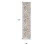 10' Blue And Ivory Abstract Washable Runner Rug - 3 of 4