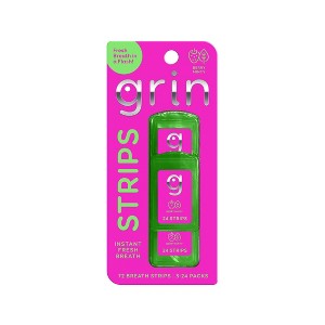 Grin Oral Care Breath Strips - Berry Minty - 72ct : Target