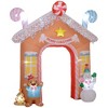 Outsunny 10FT Christmas Inflatable Gingerbread House Archway, Huge Blow Up Christmas Decorations with LED Lights for Indoor, Outdoor, Yard, Party - 4 of 4