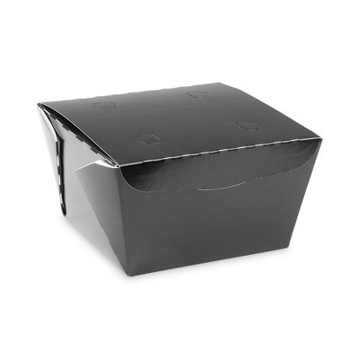 Pactiv Evergreen EarthChoice OneBox Paper Box, 46 oz, 4.5 x 4.5 x 3.25, Black, 200/Carton