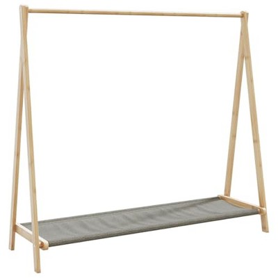 vidaXL Bamboo Coat Rack with Shelves 106 x 34 x 102 cm