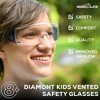 Bison Life Diamont Kids Safety Glasses, Clear Lens & Color Temple Variety, Anti-Scratch, Fit Over Glasses -  6 Pack - 2 of 4