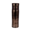 Modern Glass Vase with Textured Enamel Finish - Metallic Decorative Tall Cylinder Vase for Home, Office, Living Room & Bedroom - 4 of 4