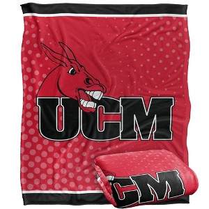 University Of Central Missouri Logo Dots Silky Touch Blanket White 50x60 - 1 of 4