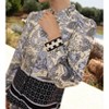 Women's Wo's Floral Border Print Button Down Blouse - IMPREVU - 3 of 3