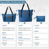 YONWAY Luggage Set 5 Piece Expandable Lightweight ABS Hardshell Suitcases with Wheels (Blue) - 4 of 4
