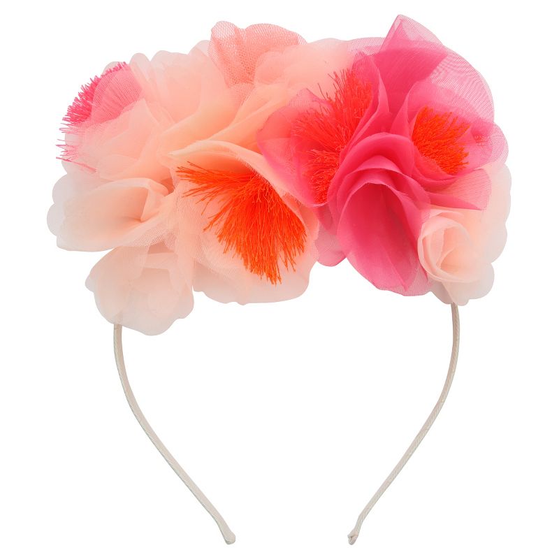 Meri Meri Pink Floral Headband (Pack of 1), 1 of 4