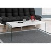 NicBex 44 Inch Rectangle Coffee Table with Tempered Glass Legs for Living Room,Dining Room,Bedroom - 2 of 4