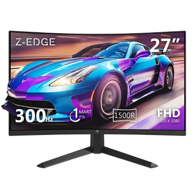 Z-EDGE 27" 1080P Full HD 300Hz 1ms Curved Gaming Monitor, HDMI x 2, DisplayPort x 2, FreeSync