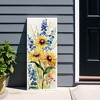 HomeRoots 36" White Yellow Blue And Green White Solid Wood Sunflowers Porch Sign - 2 of 4