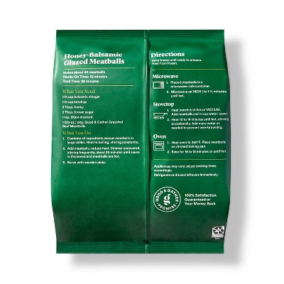 All Natural USDA Grassfed Beef Meatballs - Frozen - 20oz - Good & Gather™