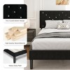 CSBDHome Bed Frame with Velvet Headboard & Crystal Diamond Decor - 3 of 4