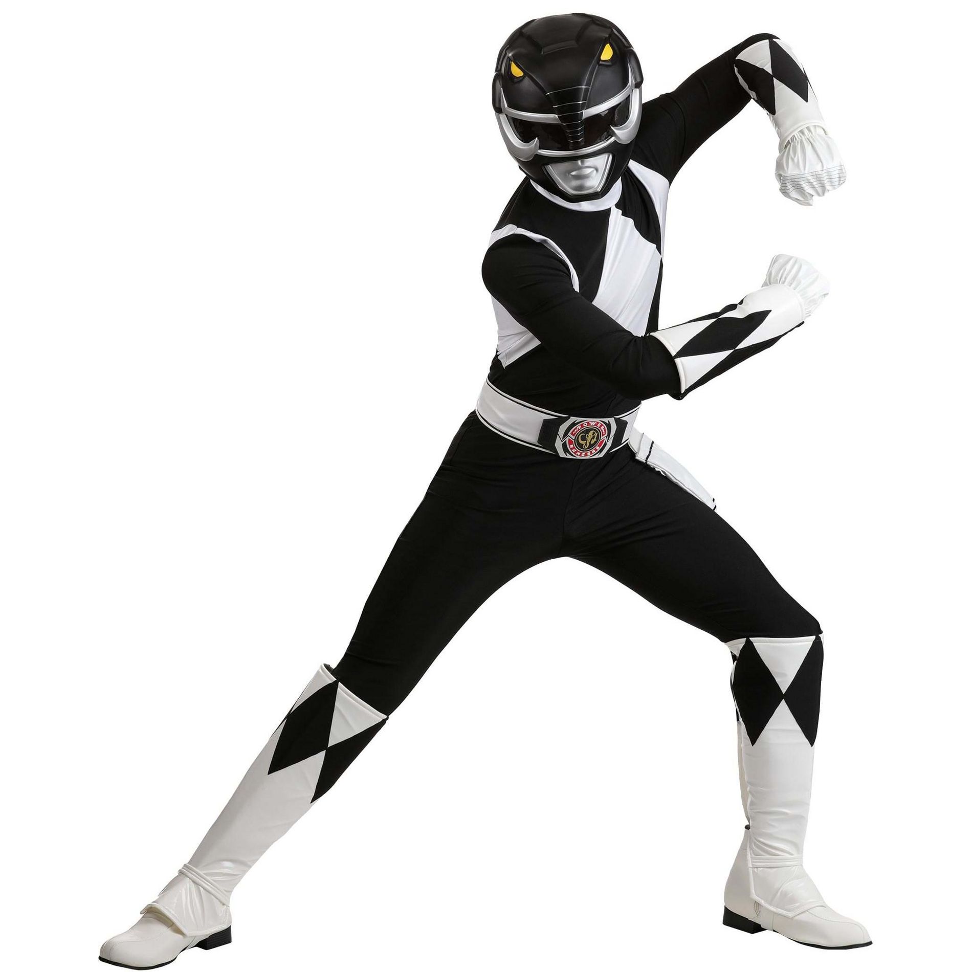 HalloweenCostumes.com Authentic Power Rangers Men's Black Ranger Costume | TV Show Costumes