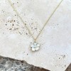 Adornia 14k Gold Plated Mother of Pearl Flower Necklace - 3 of 4