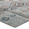 Modway Jenica Distressed Moroccan Abstract Diamond 5x8 Area Rug - Silver Blue/Beige/Brown,  Two-Ply Polypropylene Yarn ,  Tight Low Pile Weave - 3 of 4