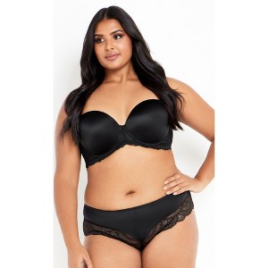 Women's Plus Size Smooth & Chic Multiway Contour Bra - black | CITY CHIC - 1 of 4