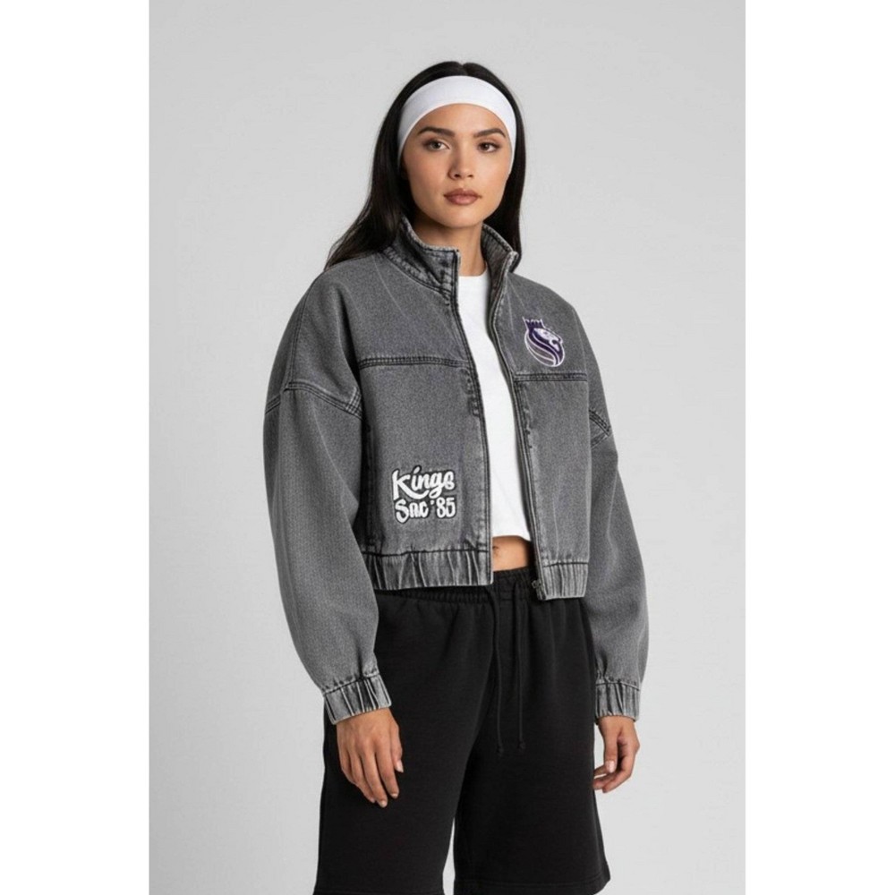 NBA Sacramento Kings Denim Cropped Jacket - XL