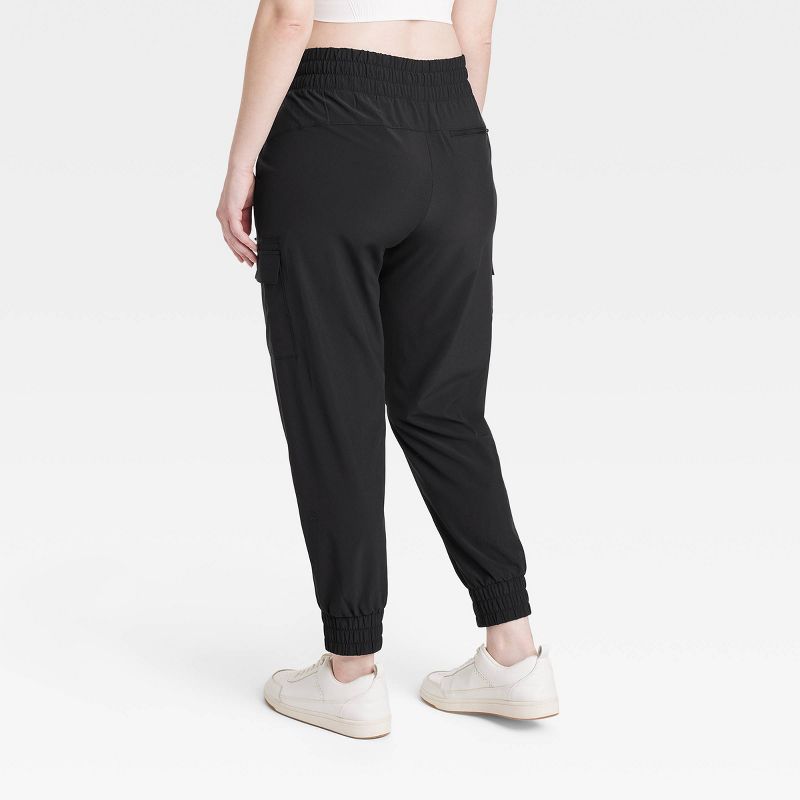 Women's Flex Woven Mid-Rise Cargo Joggers - All In Motion™, 4 of 6