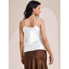 INSPIRE CHIC Women's Satin Cowl Neck Sleeveless Spaghetti Strap Summer Camisole - 4 of 4