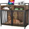 Dog Crate Furniture Style Heavy-Duty Dog House with Storage and Chew-Resistant Features, TV Stand with Double Doors, Modern End Table Crate Furniture - 2 of 4
