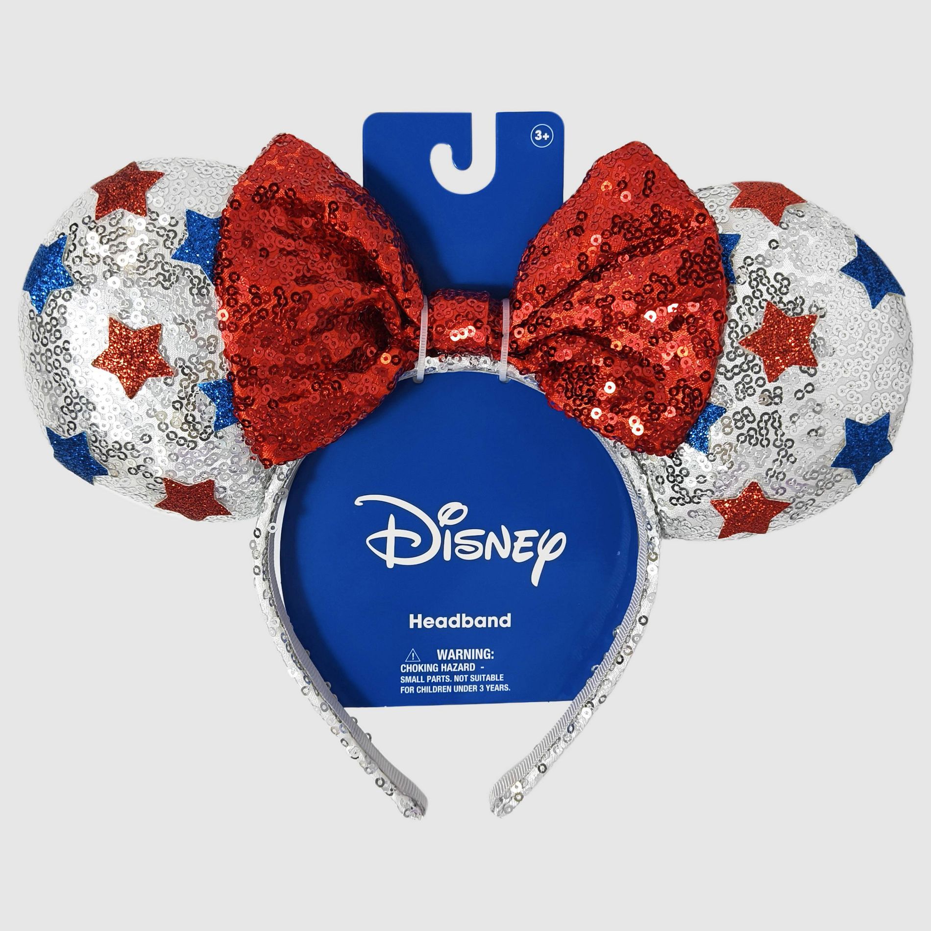 Disney Girls' Minnie Mouse Americana Sequin Ears Headband
