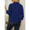 Women's 3/4 Sleeve Open Front Cropped Cardigan Sweater Elegant Shrugs for Women - 4 of 4