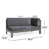 GDFStudio Caspian Outdoor Acacia Wood Left Facing 4 Seater 88.5" Sectional Sofa with Cushions - 3 of 4