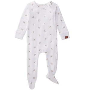 MiniMoi Baby and Toddler Boys "Airplane" Ribbed Cotton Rich Footie - 1 of 2