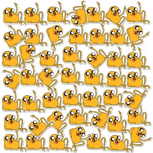 Adventure Time Jake 50ct Vinyl Large Deluxe Stickers Variety Pack - 1 of 4