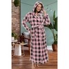 ADR Plush Fleece Women's Robe, Long Hooded Women's Bathrobe, Soft Cozy Women's Bath Robe & Plus Sizes - 3 of 4