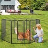 Costway Dog Playpen Indoor Outdoor 8 Panel Height Pet Fence for Puppy w/ Door - 4 of 4
