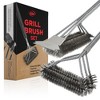 Kaluns Grill Brush and Scraper Set,  Removable 18" Long Handle, Stainless Steel Durable Wire Bristles - 2 of 4