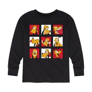 Boys' - Disney - Pluto Grid Long Sleeve Graphic T-Shirt - 1 of 4