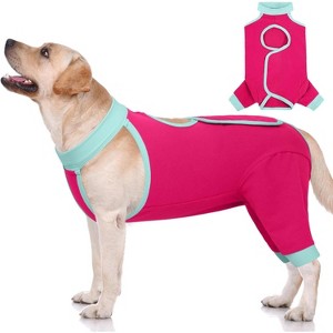 Dog Surgery Leg Sleeve Rear Legs,  Pet Prevent Licking Wound Elbow Knee Protector, Dog Recovery Suit Cone Collar Alternative Pants Shirt - 1 of 4