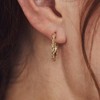 Ross-Simons 10kt Yellow Gold Rope-Chain Hoop Earrings - 3 of 4