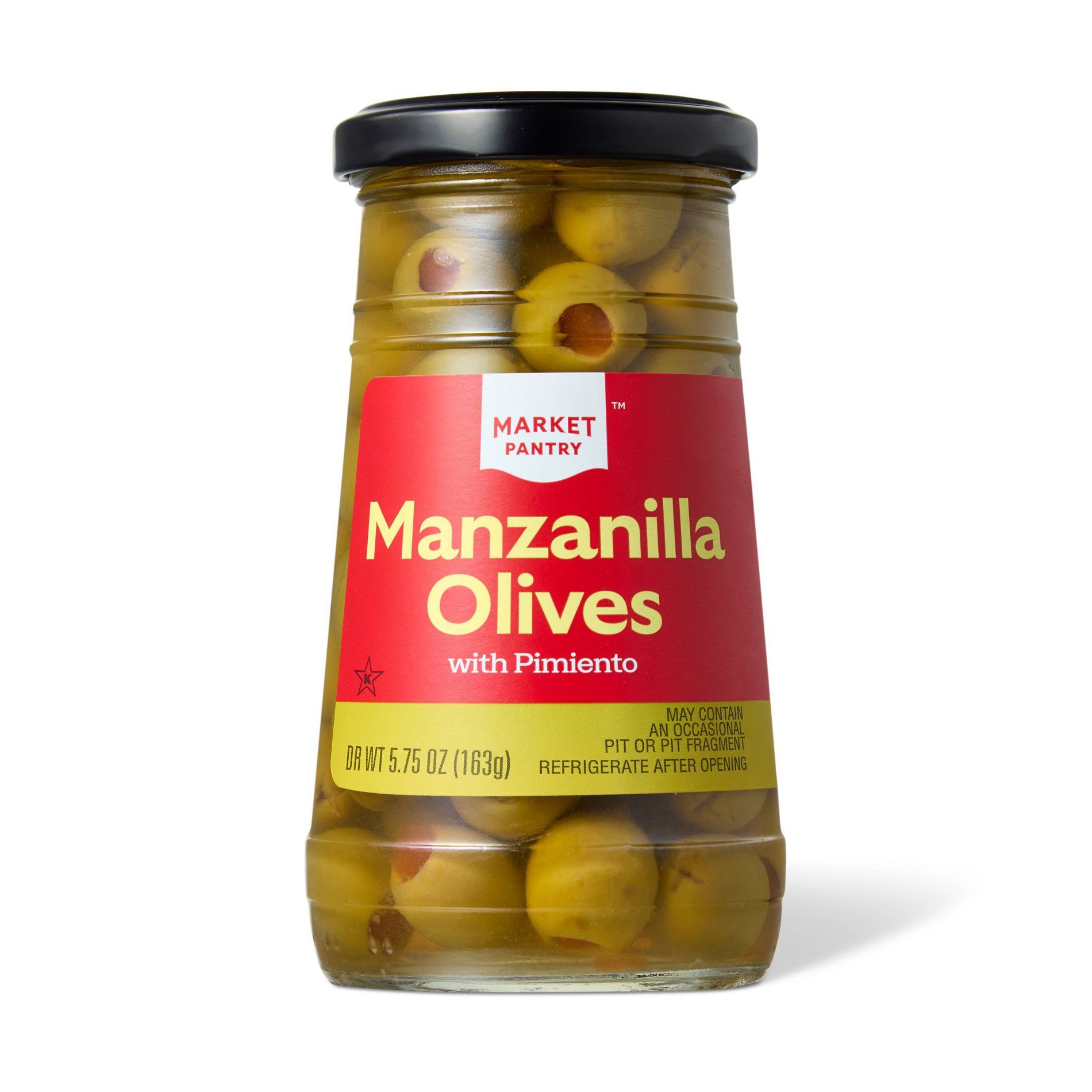 Manzanilla Olives with Pimiento - 5.75oz - Market Pantry™