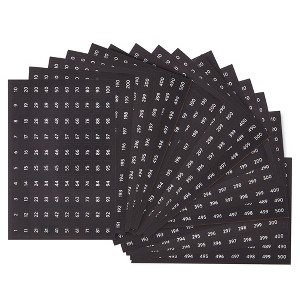 Stockroom Plus 4000 Piece Outdoor Number Stickers 1 to 500 for Bins, Helmets, Outdoor Supplies, Black and White - 1 of 4