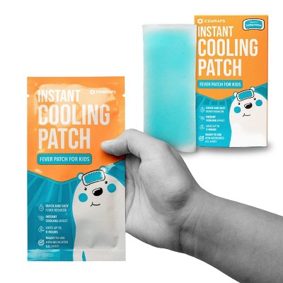 ICEWRAPS Fever Patch for Kids - Cooling Patches for Adults Or Kids - Migraine Gel Sheets - Headache Patches Pack of 15