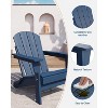 Folding Adirondack Chairs - HDPE Plastic Outdoor Chairs with Wood Texture, 380Lbs Capacity, Weather Resistant, for Deck, Patio, Pool, Backyard - 2 of 4