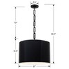 Crystorama Lighting Alston 6 - Light Chandelier in  Matte Black/White - 3 of 4