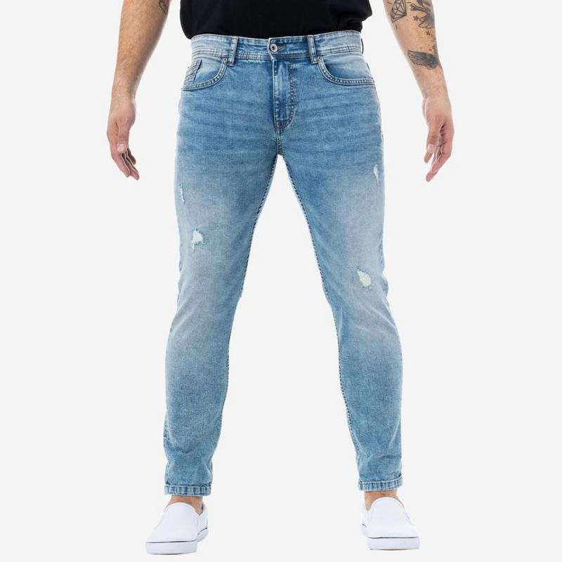 RAW X Men's Contrast Neon Stitch Flex Jeans, 1 of 8