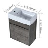 ALEXOUN 18" Floating Bathroom Vanity with Sink,Single Sink Wall Mounted Bathroom Vanity,with 1 Door,for Small Space,Bathroom - 3 of 4
