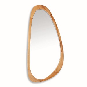 Plum & Post Flynn Mirror Large - Natural Teak Wood Frame - 1 of 4