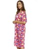 Just Love Womens Nightgown - Short Sleeve Henley Oversized Sleepwear Gown - 2 of 2