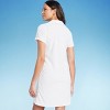 Lands' End Women's Terry Short Sleeve Polo Cover Up Dress - White - 2 of 4